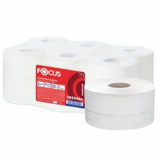 Бумага туалетная "FOCUS" 170 м., 2-сл, белая/12