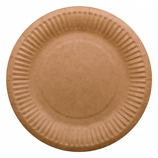 Тарелка картонная, д205мм., крафт 100/1200