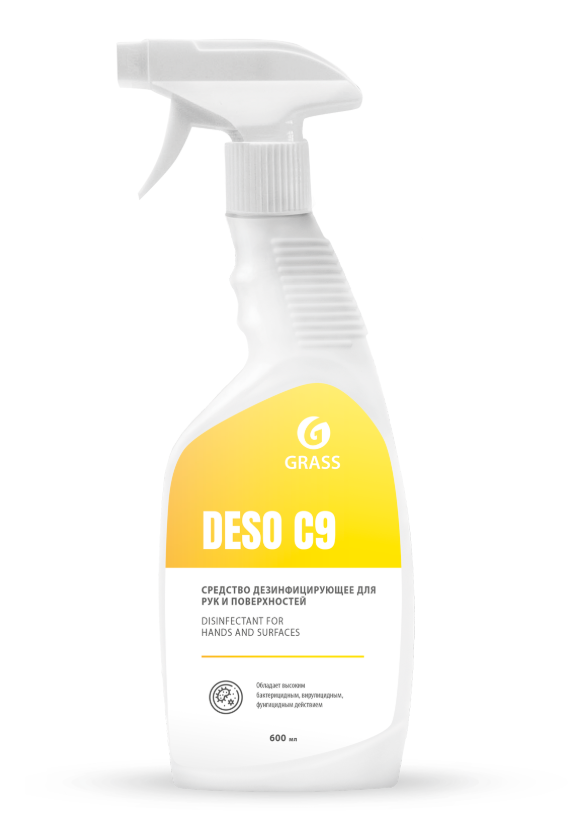Средство дезинфицируещее на основе изопропилового спирта DESO C9 (флакон 600 мл) триггер