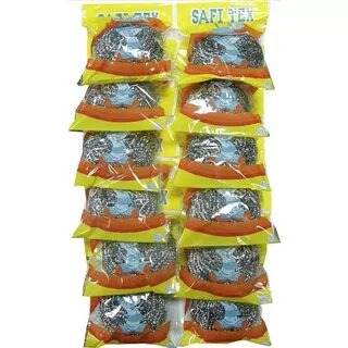 Губка (мочалка) металлическая SOFT TEX 12 штук/уп 60 упак