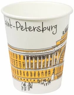 Стакан бум. для гор. 350мл (д90) (ViRIDo) Города 50/800