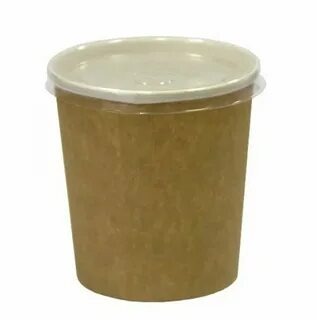 Контейнер круглый для супа, 950мл., крафт 117х131мм/500