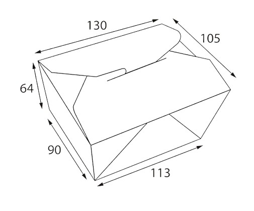 Коробка картонная 113/130х90/105х64 "OSQ" FOLD BOX 600/450