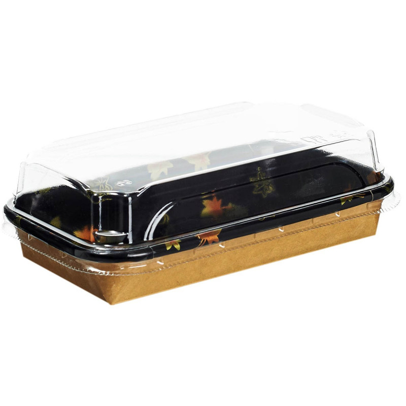 Контейнер бумажный Sushi Box Black 400мл. 91х160х24мм.800