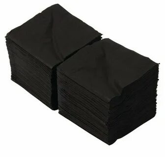 Салфетки 400л чёрные 24х24, 1 сл./18