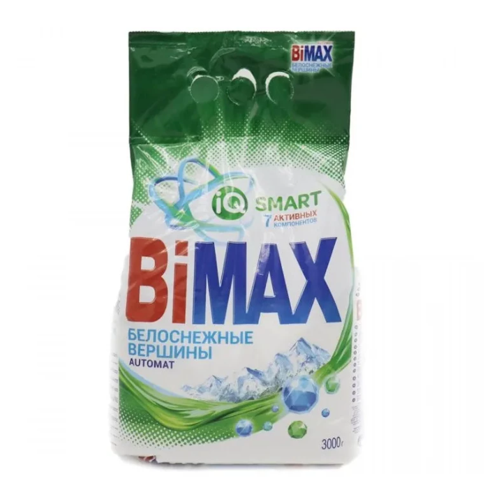 Стиральный порошок BiMax,автомат Белоснежные вершины, 3 кг